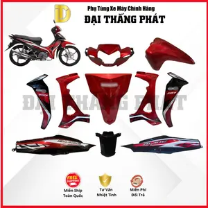 (Có bán lẻ) Dàn áo xe Blade Số K57 năm 2014 màu Đỏ đen tem bạc – R340 chính hãng Honda