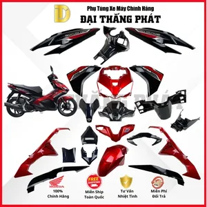 (Có bán lẻ) Dàn áo xe Vision 110cc đời đầu KZL Phanh đĩa/ Vành đúc/ CBS màu Đen – NHA69 chính hãng Honda