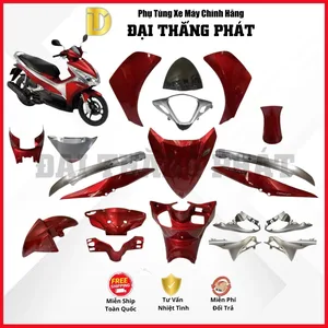 (Có bán lẻ) Dàn áo xe Air Blade 110cc KVG (Đầu bò) – Năm 2011 – màu Đỏ Bạc – R340 chính hãng Honda