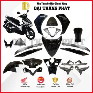 (Có bán lẻ) Dàn áo xe Air Blade 110cc KVG (Đầu bò) – Năm 2011 – màu Đen Xám – NHB25M chính hãng Honda