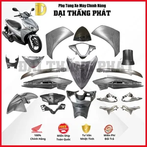 (Có bán lẻ) Dàn áo xe Air Blade 110cc KVG (Đầu bò) – Năm 2011 – màu Ghi Xám – NH-B43 chính hãng Honda