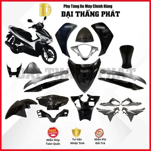 (Có bán lẻ) Dàn áo xe Air Blade 110cc KVG (Đầu bò) – Năm 2011 – màu Đen Bạc – NHB25M chính hãng Honda
