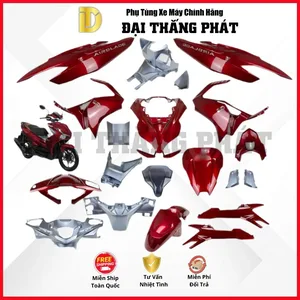 (Có bán lẻ) Dàn áo xe Air Blade 160cc K2Z/K3A (4Val) (2023-2024) màu Đỏ xám R-368C phiên bản tiêu chuẩn chính hãng Honda