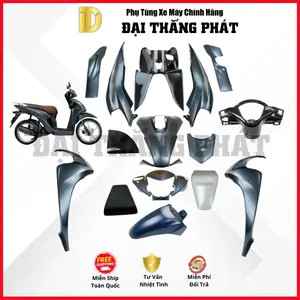 (Có bán lẻ) Dàn áo Vision 110cc (2024) K2C phiên bản Cổ điển-Màu Xanh đen bạc-NHC34 chính hãng Honda