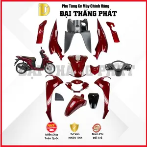 (Có bán lẻ) Dàn áo Vision 110cc (2023) K2C màu Đỏ đậm R368 phiên bản cao cấp chính hãng Honda