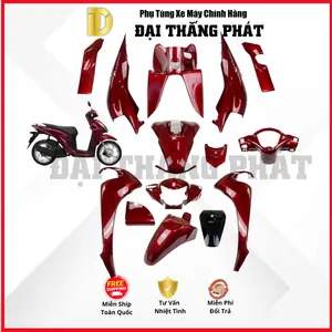 (Có bán lẻ) Dàn áo Vision 110cc (2021) K2C màu Đỏ Đô R350C phiên bản tiêu chuẩn chính hãng Honda