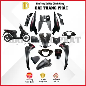 (Có bán lẻ) Dàn áo Vision 110cc (2021) K2C phiên bản Đặc Biệt- Màu Đen nhám -NHA76M chính hãng Honda