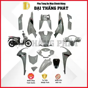 (Có bán lẻ) Dàn áo Vision 110cc K2C (2025) màu Xám xi măng- phiên bản thể thao- NHC60 chính hãng Honda