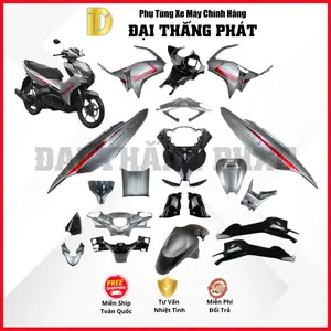 (Có bán lẻ) Dàn nhựa xe Air Blade 125cc K1F/K1G (2020-2021-2022) Phiên Bản Tiêu Chuẩn -Xám đen- NH262M chính hãng Honda