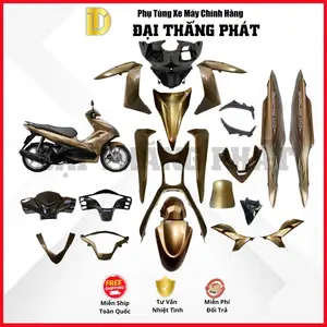 (Có bán lẻ) Dàn áo xe Air Blade 125cc K27 năm 2014 màu Vàng Đen – Y219 chính hãng Honda