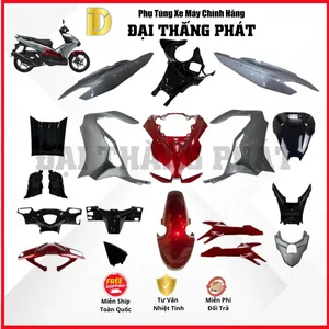 (Có bán lẻ) Dàn áo xe Air Blade 125cc K2Z/K3A (4Val) năm 2025 màu Bạc Đỏ Đen – R368 – phiên bản Cao cấp chính hãng Honda