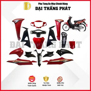 (Có bán lẻ) Dàn áo Wave Alpha 100cc năm 2008 Màu Đỏ R-161 chính hãng Honda