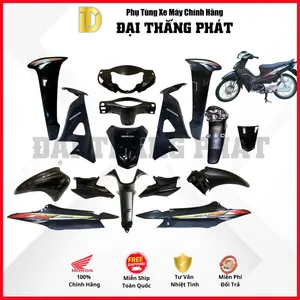 (Có bán lẻ) Dàn áo Wave Alpha 100cc năm 2008 Màu Đen NH-A69 chính hãng Honda