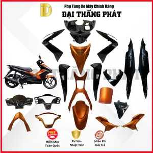 (Có bán lẻ) Dàn áo xe Air Blade 125cc K27 năm 2012 màu Đen Cam – YR322 chính hãng Honda