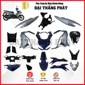 (Có bán lẻ) Dàn áo xe Air Blade 125cc K2Z/K3A (4Val) năm 2025 màu Bạc Xanh Đen – PB421M – bản Cao cấp chính hãng Honda