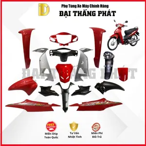 (Có bán lẻ) Dàn áo Wave Alpha 100cc năm 2011 Màu Đỏ R263 chính hãng Honda