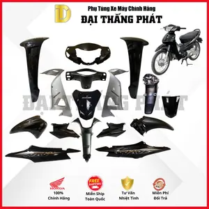 (Có bán lẻ) Dàn áo Wave Alpha 100cc năm 2013 Màu Đen NH-B25 chính hãng Honda