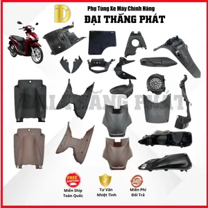 (Có bán lẻ) Dàn nhựa nhám Vision 110cc K44 (2014-2015-2016-2017-2018-2019-2020) màu Nâu / Đen chính hãng Honda