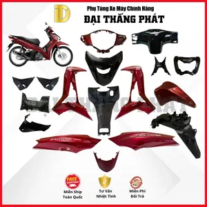 (Có bán lẻ) Dàn áo xe Future 125cc K73 năm 2020 Vành Nan – Màu Đỏ Đen – R350C chính hãng Honda