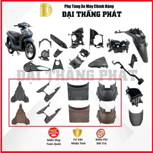 (Có bán lẻ) Dàn nhựa nhám Vision 110cc (2021-2025) K2C màu Nâu/ Đen chính hãng Honda